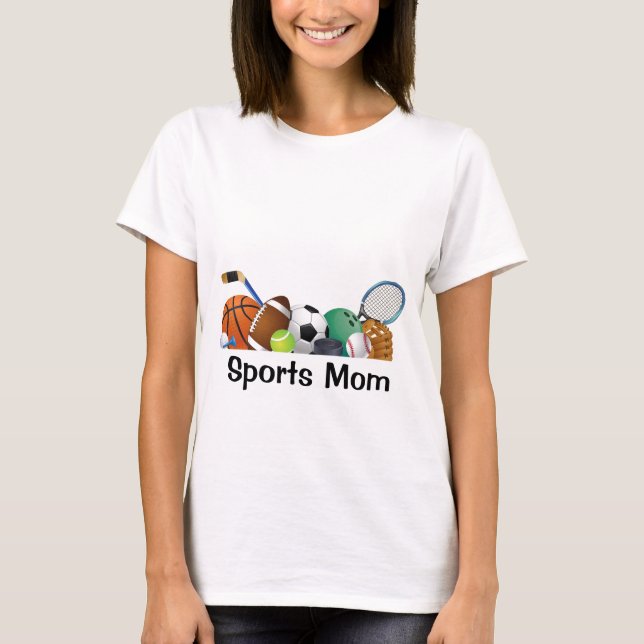 Sportliche Mama Anpassbarer T - Shirt (Vorderseite)