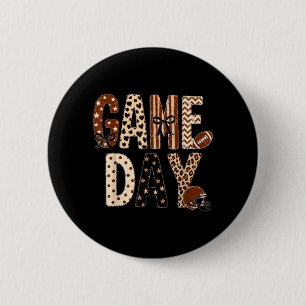 Sportliche Mutter Mama Touch Down am Spieltag Button