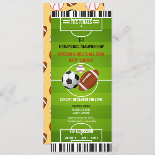 Sportliche Party Einladungen   Boy Baby Dusche