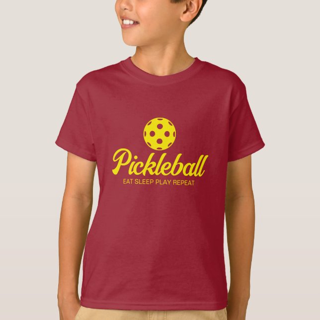 Sportliche Pickleball Kindersport zum Shirt für Ju (Vorderseite)