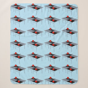 sportliche Pingpong-Tische mit Fledermausmuster, Sherpadecke