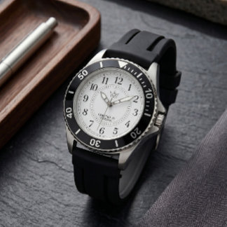 Sportliche schwarze Taucher-Bezel-Uhr mit Silikona Armbanduhr