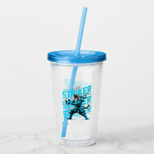 Sportlicher Fußball-Katzen-Becher - Hydratation fü Acryltrinkbecher