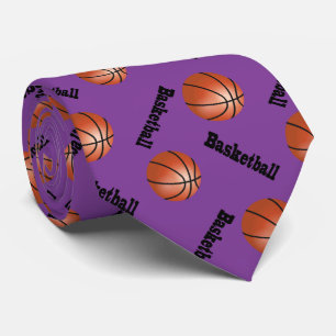 Sportlicher lila Basketball des Hintergrund-  Krawatte