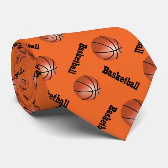Sportlicher orange Basketball des Hintergrund-| Krawatte (Gerollt)