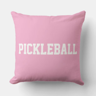 Sportlicher Spaß Weißer PICKLEBALL-Text auf Hellro Kissen
