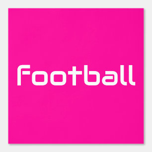 Sportlicher weißer Sleek-FUSSBALL-Text auf hellros Tapete