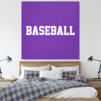 Sportliches, fettes weißes BASEBALL-Text auf strah