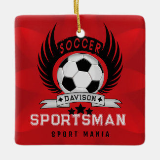 Sportliches Fußball-Emblem Keramikornament