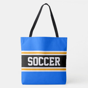 Sportliches FUßBALL Hellblau Schwarz Orange Streif
