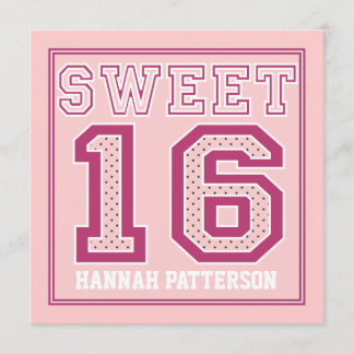 Sportliches Mädchen-Jerseys des Bonbon-16 Einladung