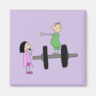 Sportliches Paar Magnet