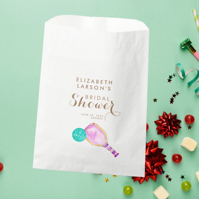 Sportliebhaber Aquarell Pickleball Thema Brautklei Geschenktütchen (Von Creator hochgeladen)