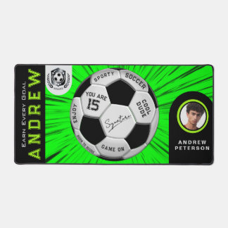 Sportliebhaber-Geschenk | Grüner Benutzerdefiniert Schreibtischunterlage