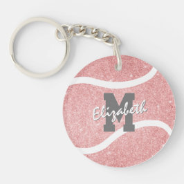 Sportmädchen pinkfarbene mit Monogramm Tennistasch Schlüsselanhänger