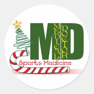 SPORTMEDIZIN CHRISTMAS MD RUNDER AUFKLEBER