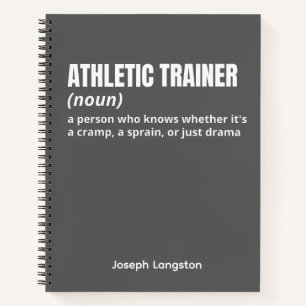 Sportmedizin-Spaß Athletic Trainer Definition Notizbuch
