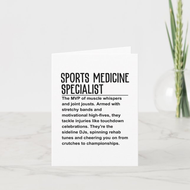 Sportmediziner Karte (Vorderseite)