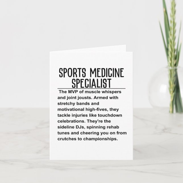 Sportmediziner Karte (Vorderseite)