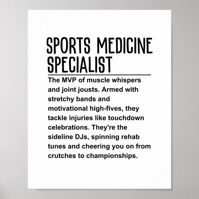 Sportmediziner Poster (Vorne)