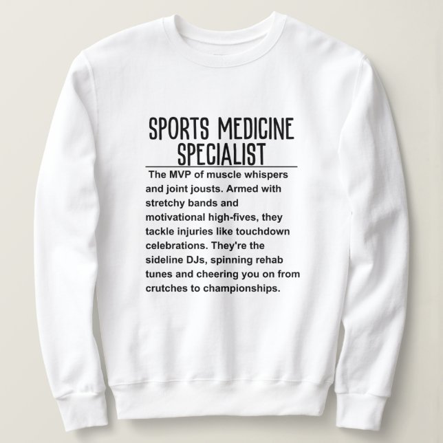 Sportmediziner Sweatshirt (Design vorne)