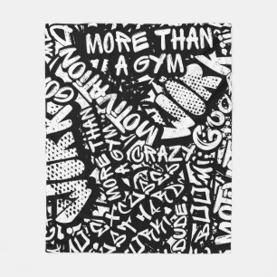 Sportmotivation: Graffiti Abstrakt. Fleecedecke