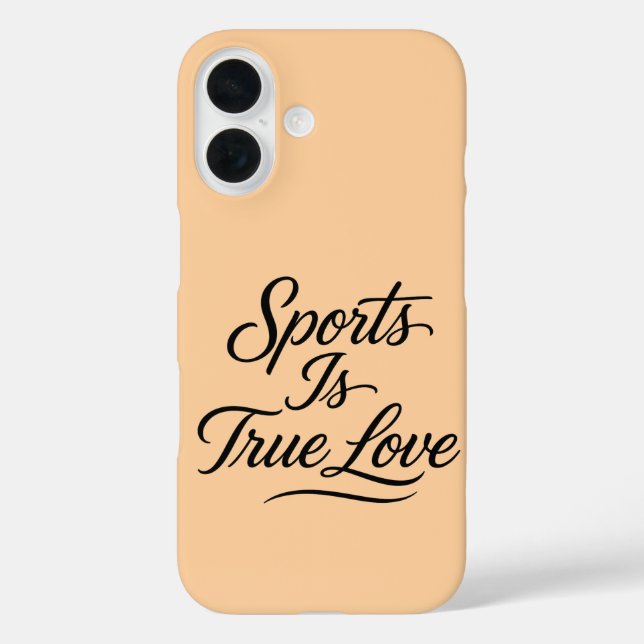 Sportmotivation iPhone 16 Hüllen - wahre Liebe (Rückseite)