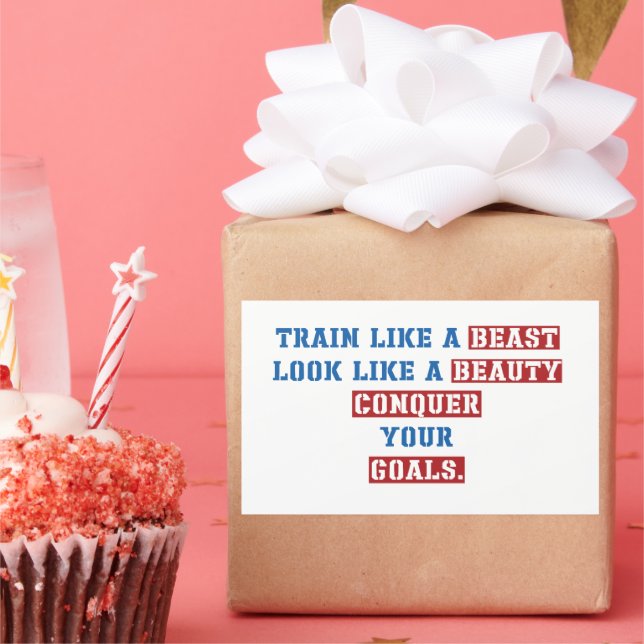 Sportmotivationsofferten Rechteckiger Aufkleber (Party)