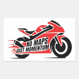 Sportmotorrad Rechteckiger Aufkleber