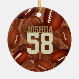 Sportmuster Fußball! Sein Name Jersey Nummer Keramikornament