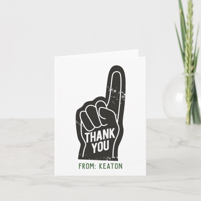 Sportnummer 1 Lüfter Dankeschön-Karte (Vorderseite)