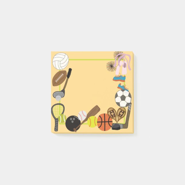 Sportpost - Anmerkung Post-it Klebezettel (Vorderseite)