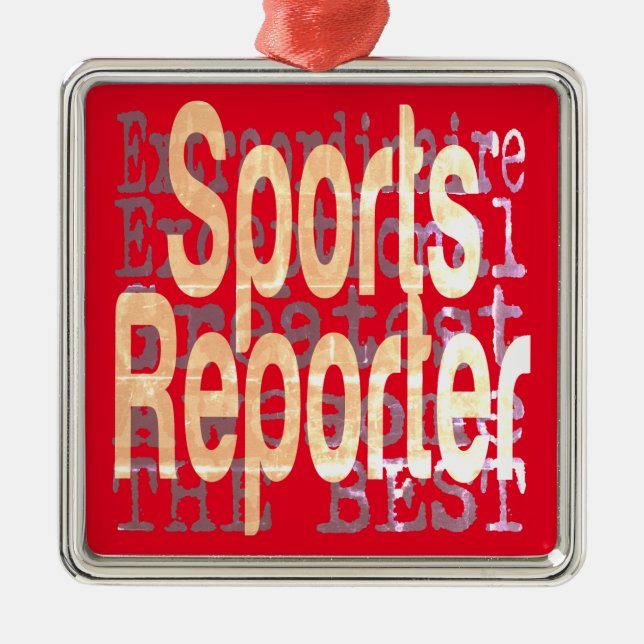 Sportreporter Ornament Aus Metall (Vorne)
