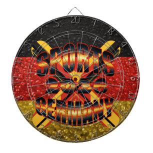 Sports 2026 Germany Deutschland Fahne Tropfen Dartscheibe