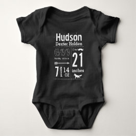 Sports Baby Boy Birth Record Lil' Man Mustache Strampler