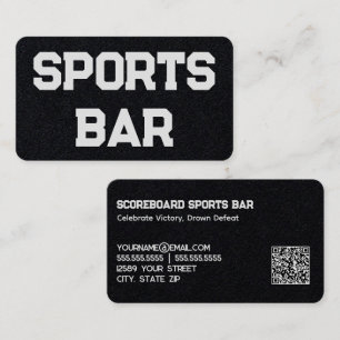 Sports Bar Benutzerdefinierter QR Visitenkarte