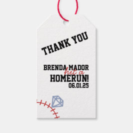 Sports Baseball Homerun Glitter Brautparty Geschenkanhänger