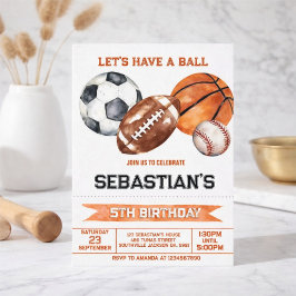 Sports Birthday Einladung