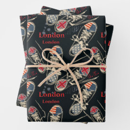 Sports Boots Fashion Pattern Geschenkpapier Set