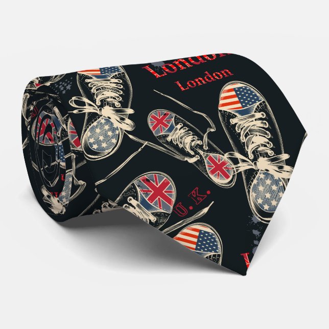 Sports Boots Fashion Pattern  Krawatte (Gerollt)