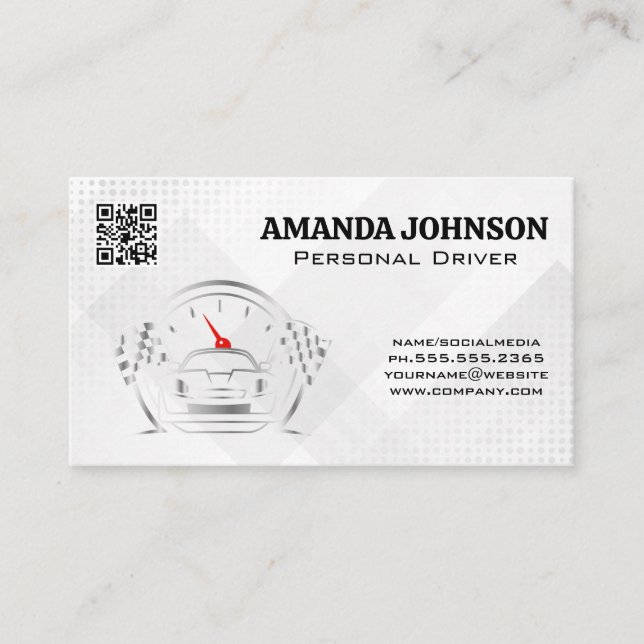 Sports Car | Driver Transport Visitenkarte (Vorderseite)