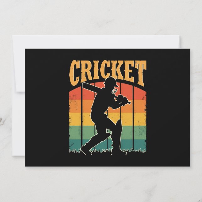 Sports Cricket Player - Das Spiel des Gentleman Einladung (Vorderseite)