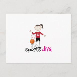 Sports Diva Postkarte