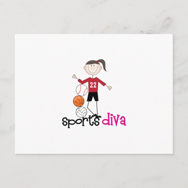 Sports Diva Postkarte (Vorderseite)