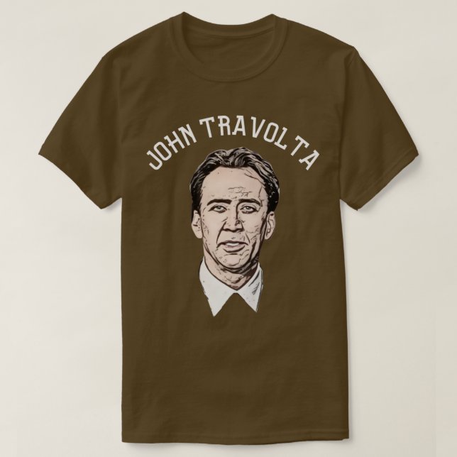 Sports ed Nicolas Cage wie John Travolta T-Shirt (Design vorne)