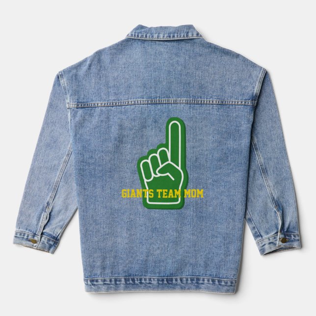 Sports Finger TEAM MAMA Bunter Spaß Jeansjacke (Rückseite)