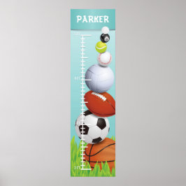 Sports Growth Chart Poster