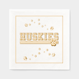 Sports Huskies  Servietten Mit Folie