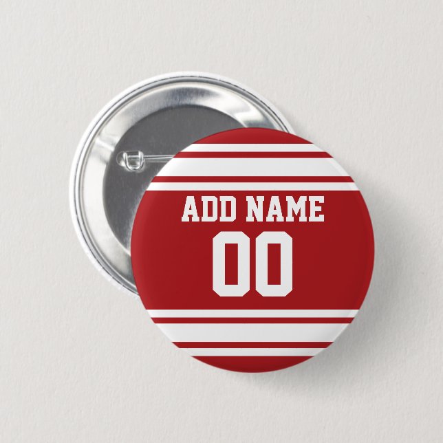 Sports Jersey mit Ihrem Namen und Ihrer Nummer Button (Vorne & Hinten)