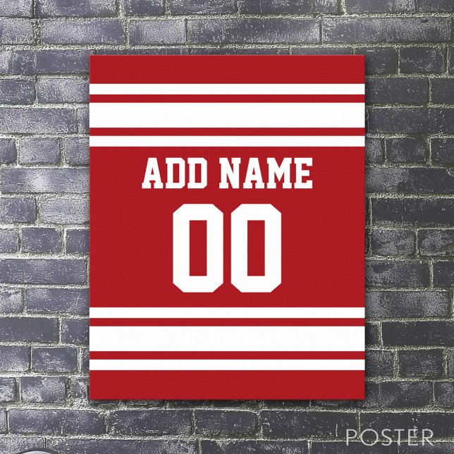 Sports Jersey mit Ihrem Namen und Ihrer Nummer Poster (Sport Jersey Poster)